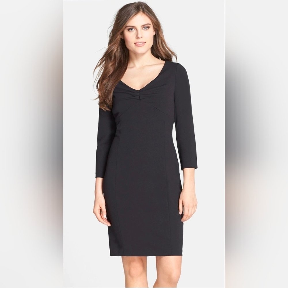 NYDJ Alana Black Stretch Jersey Slimming Dress - Size 16